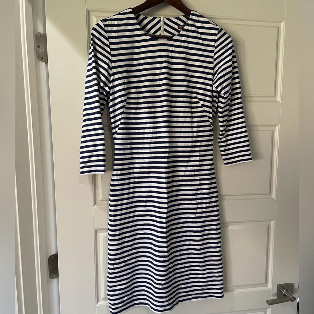 J. McLaughlin Navy and White Striped Top